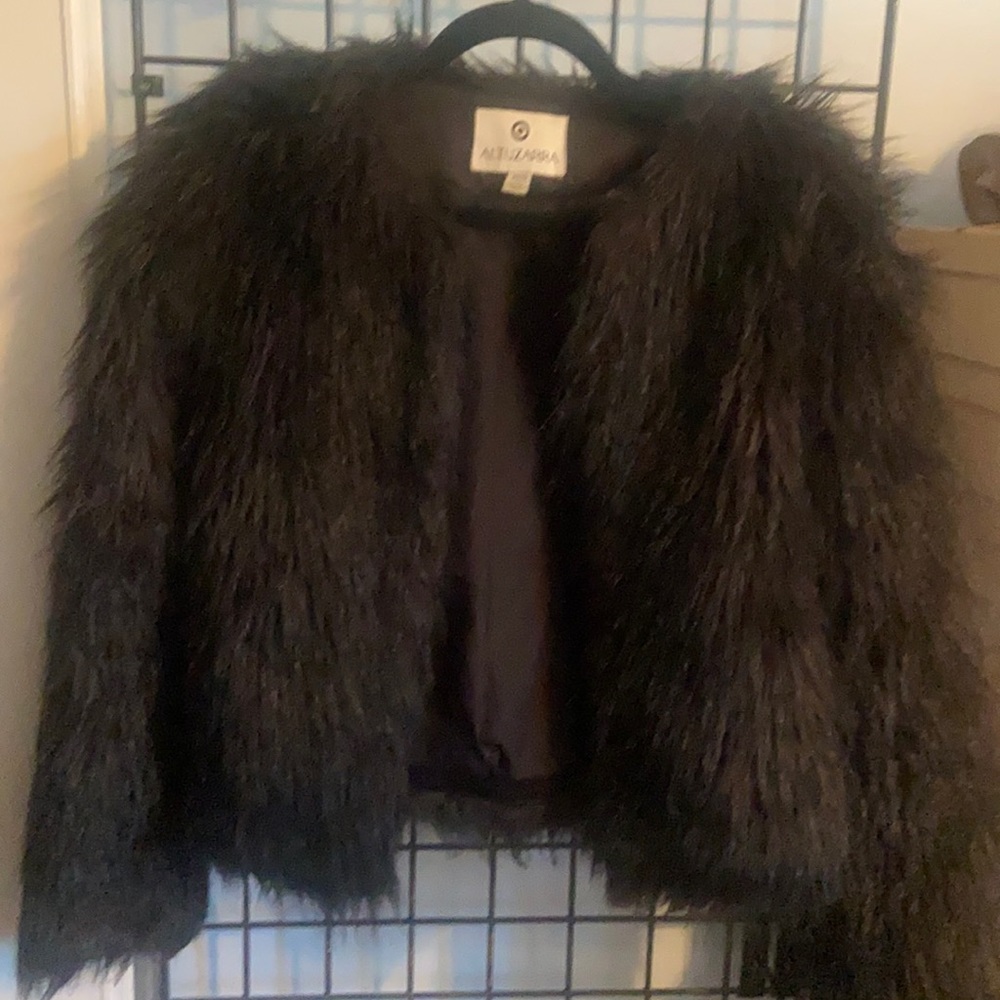 Black faux fur Altuzarra